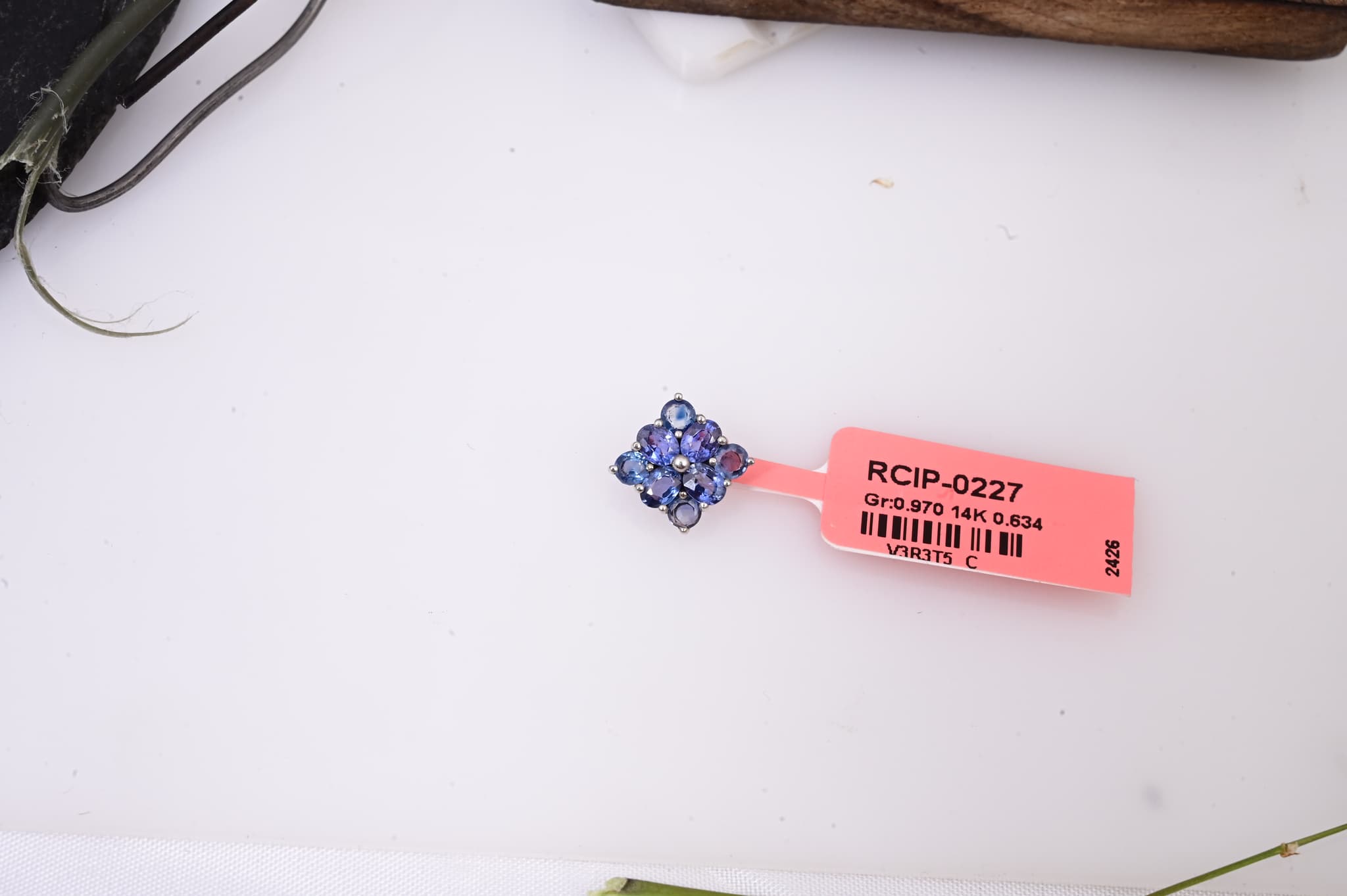 Celestial Sapphire Blossom Pendant