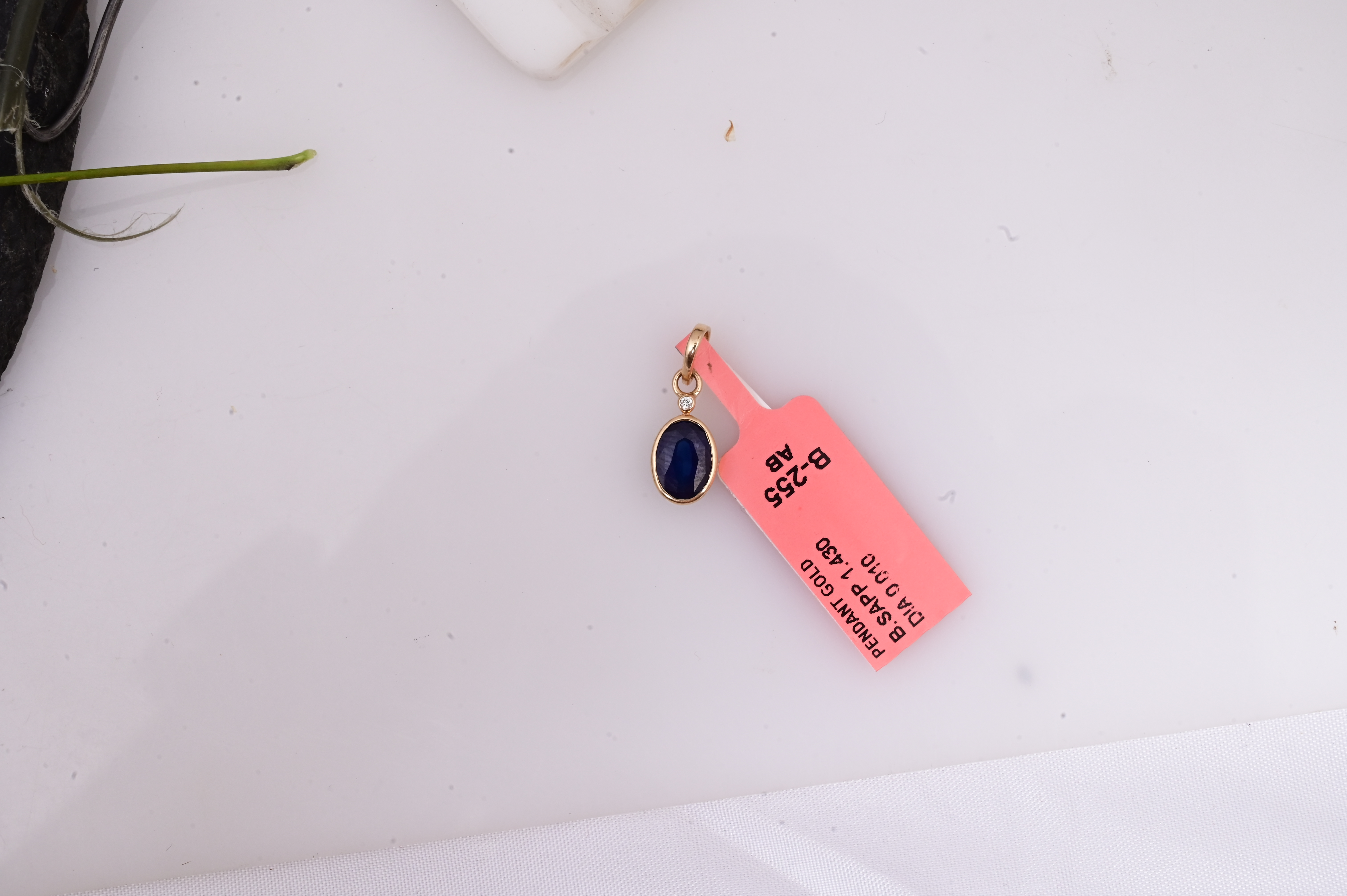 Royal Blue Sapphire Bezel Pendant