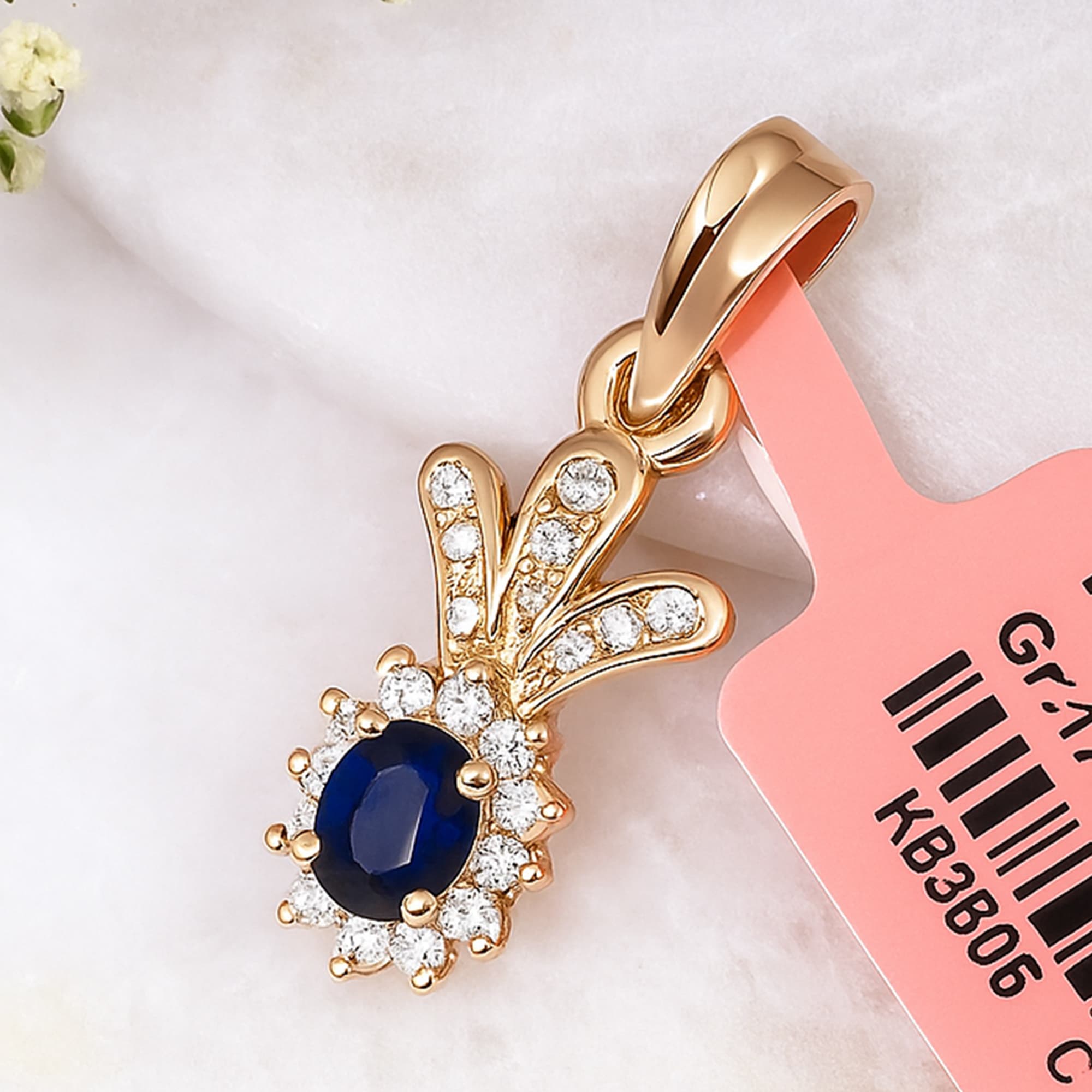 Celestial Sapphire Diamond Pendant