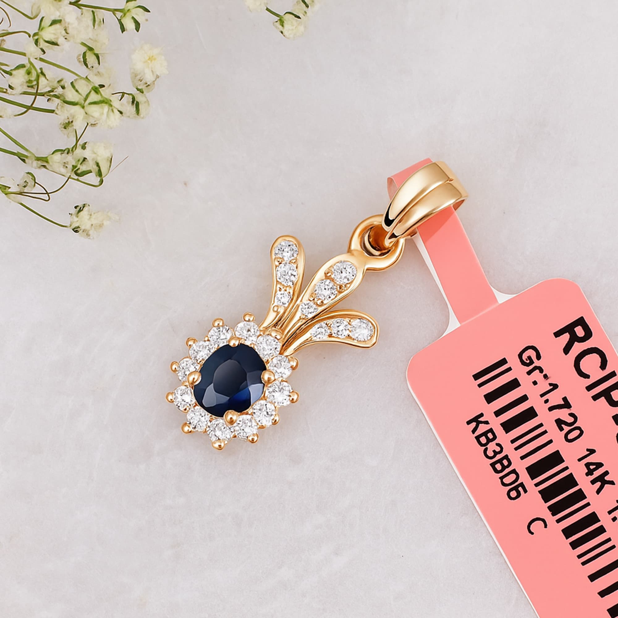 Celestial Sapphire Diamond Pendant