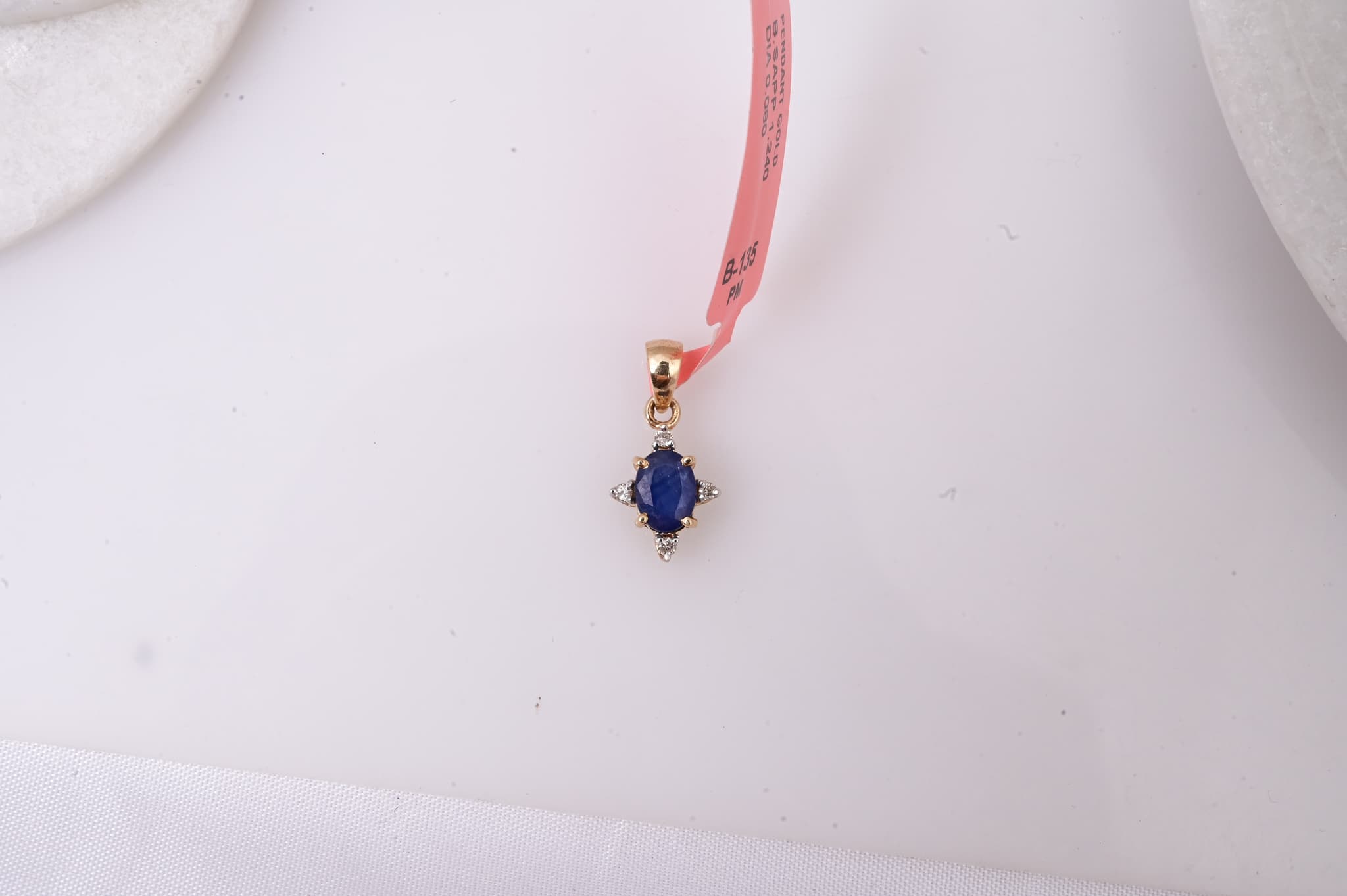 Celestial Blue Sapphire Diamond Pendant
