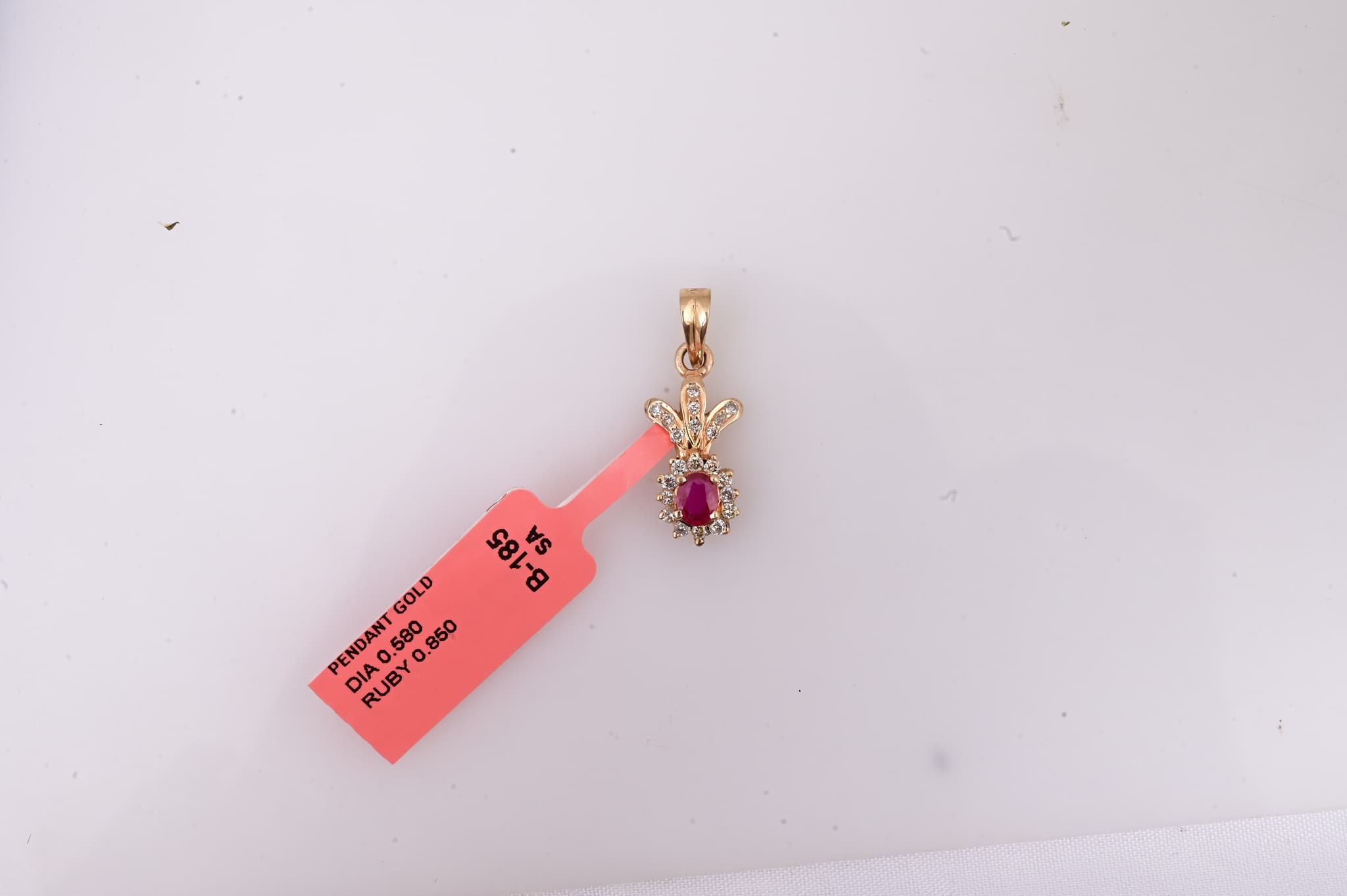 Royal Ruby Diamond Floral Pendant