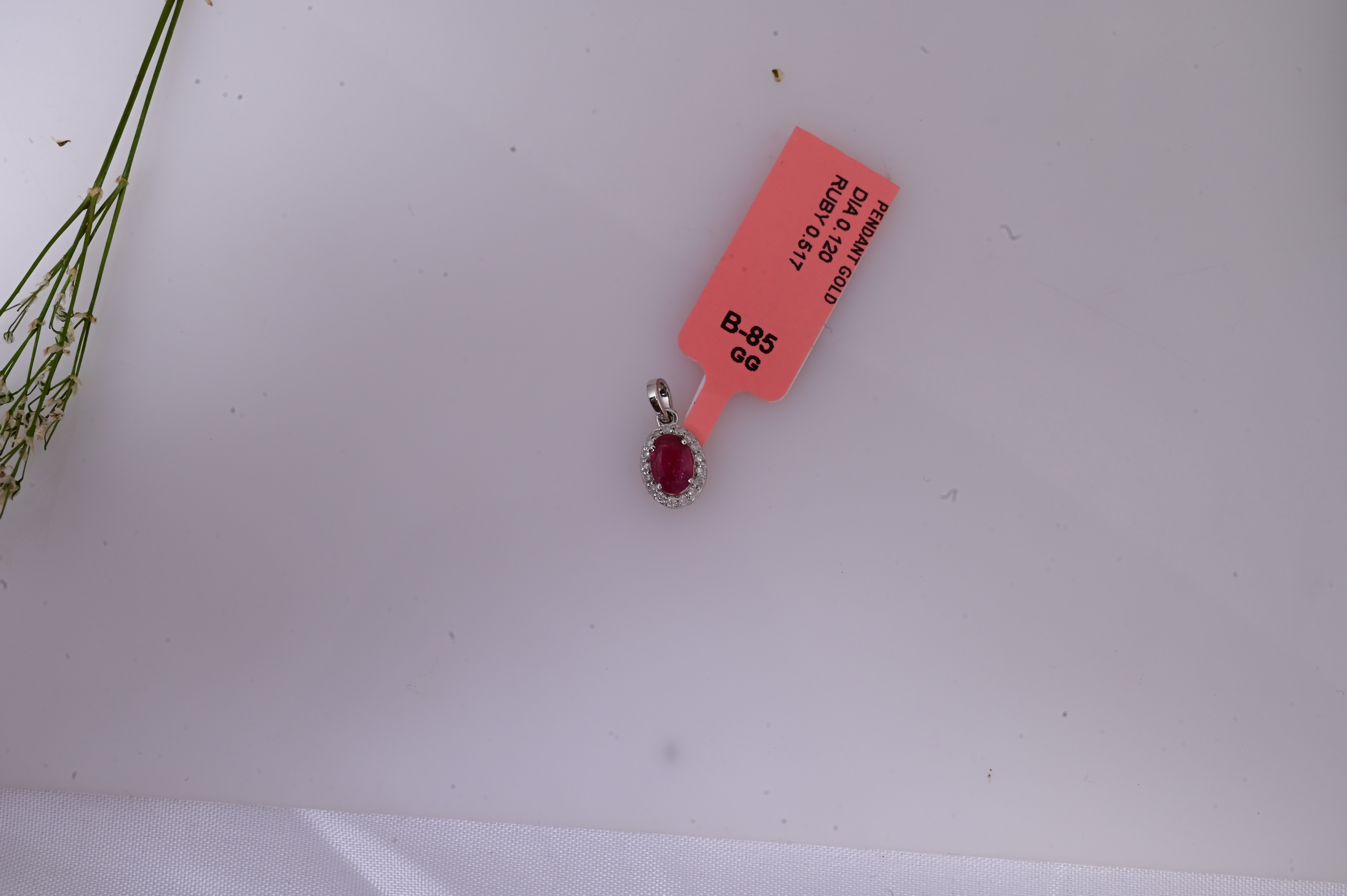 Royal Ruby Diamond Halo Pendant
