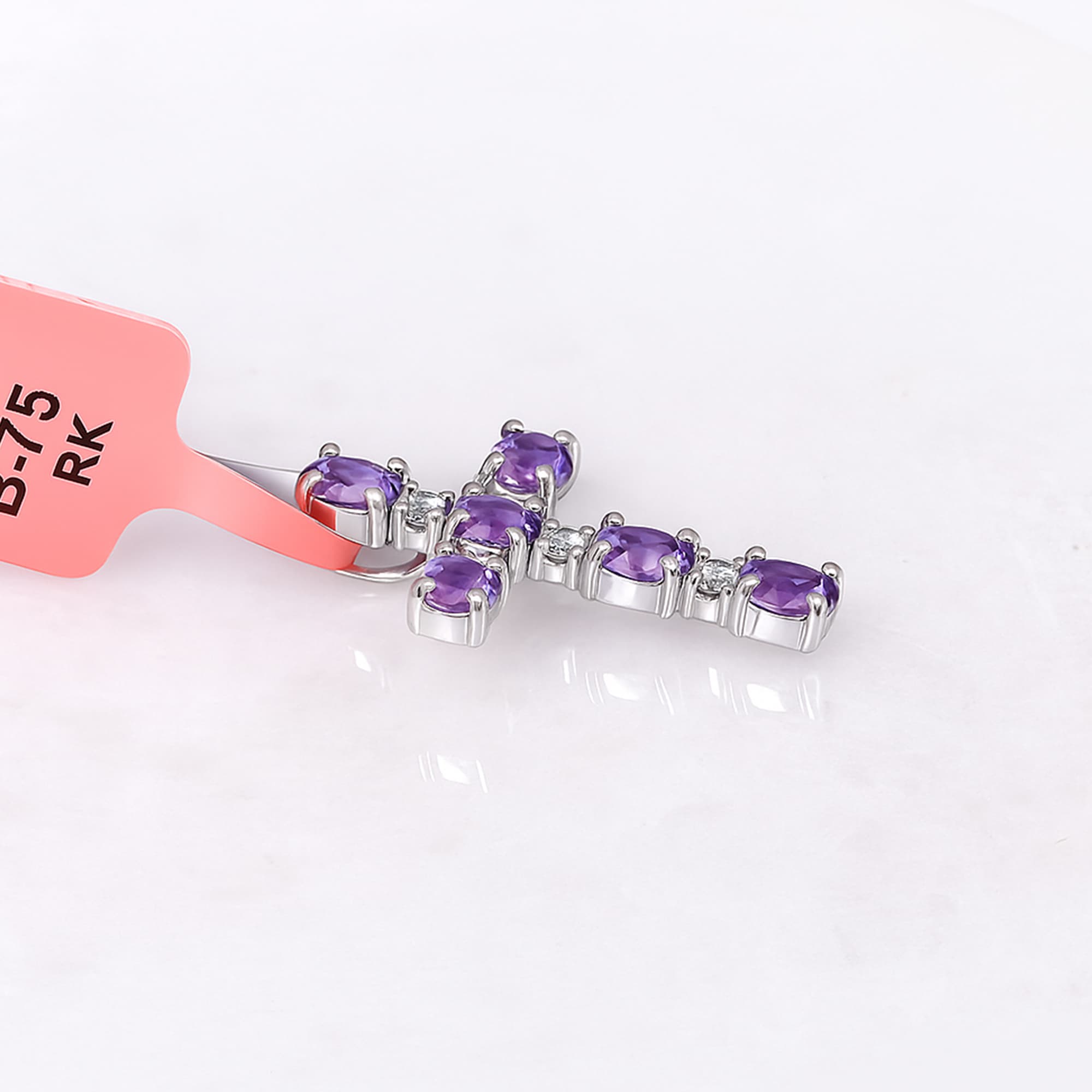 Divine Grace Amethyst Cross Pendant