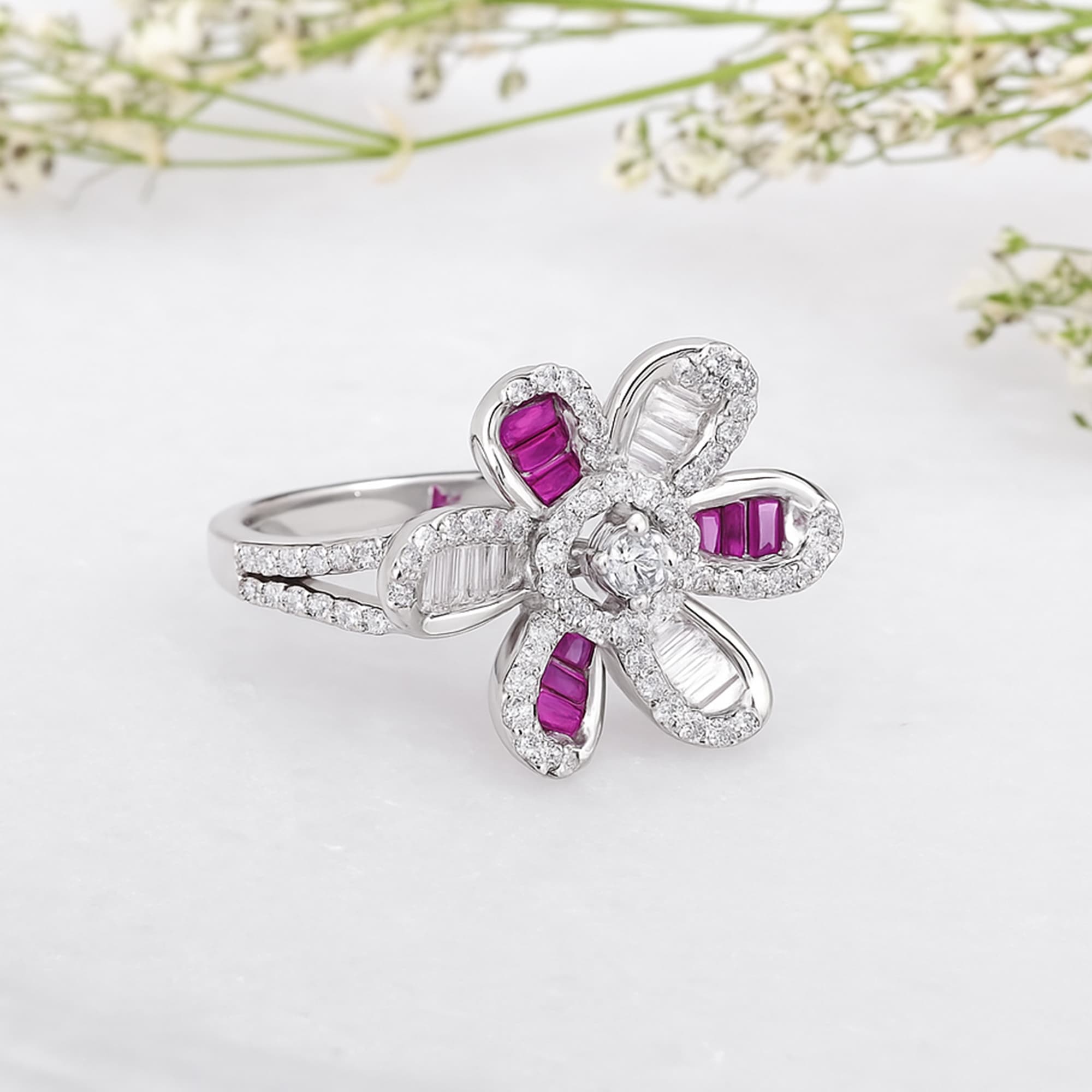 Solitaire Diamond Studs - Side