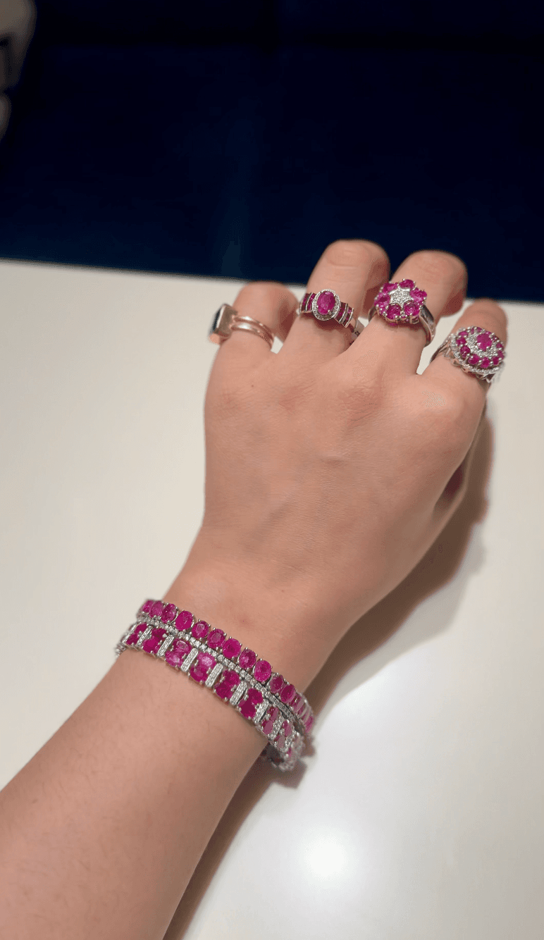 Rouge Riviera — ruby and diamond layered piece