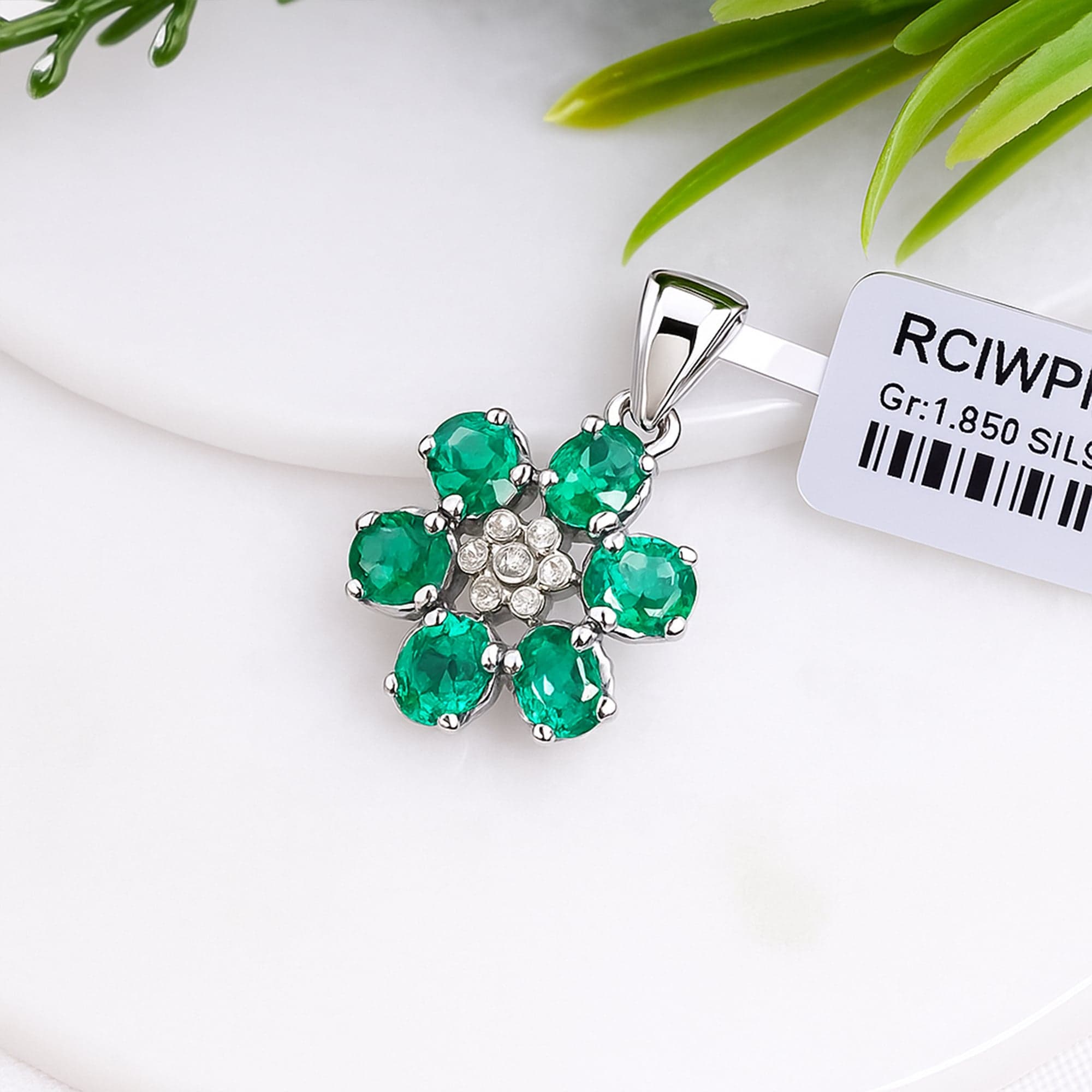 Emerald Blossom Pendant