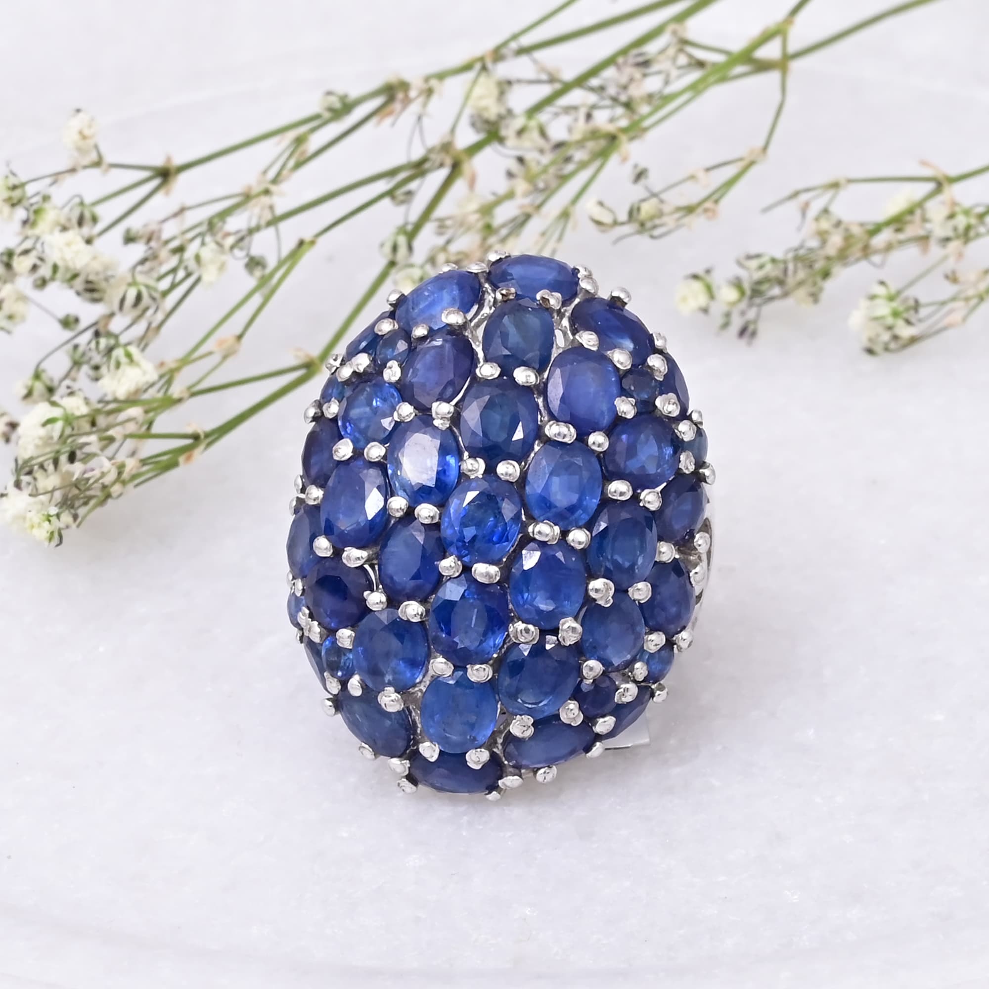 Royal Sapphire Dome Statement Ring