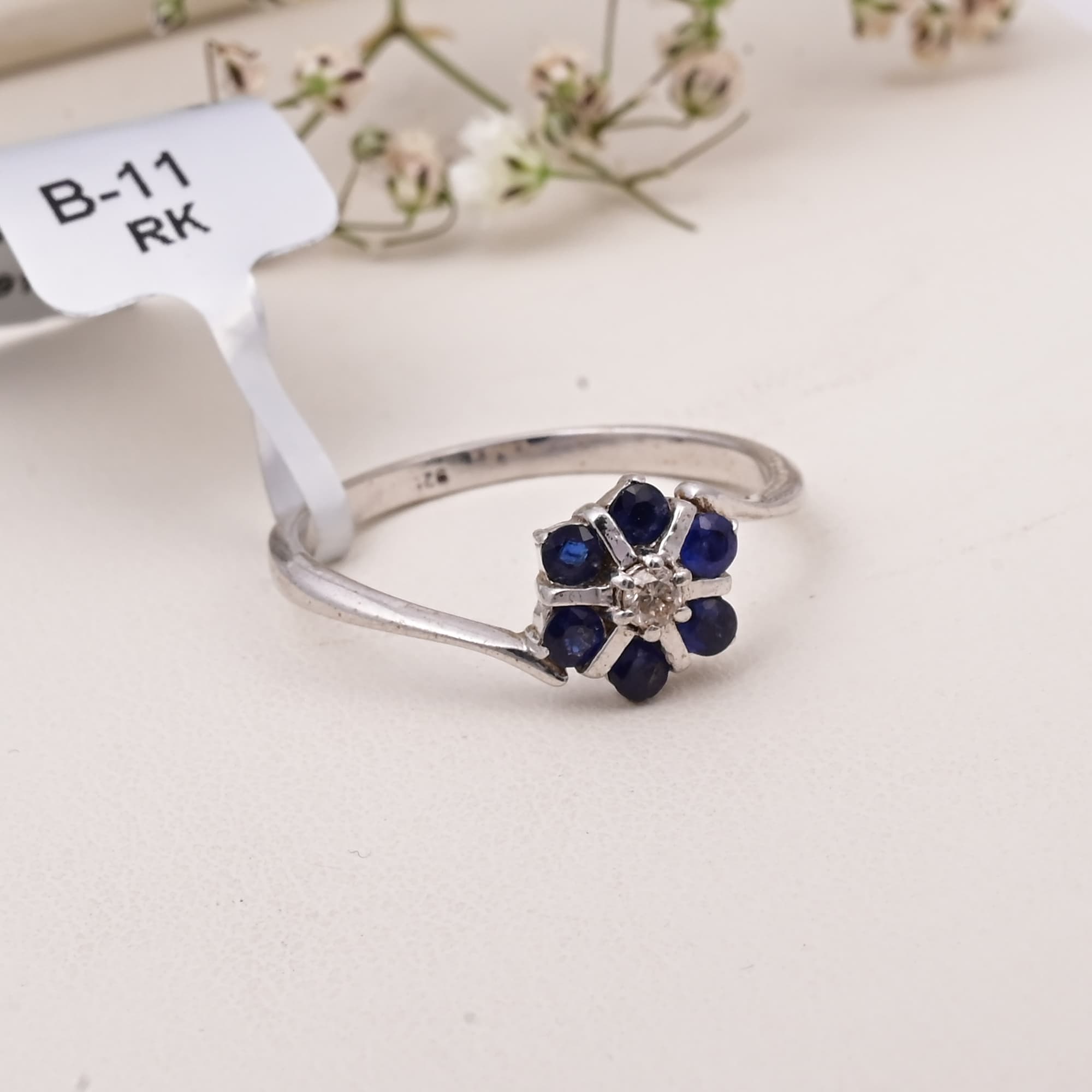 Petite Sapphire Blossom Ring