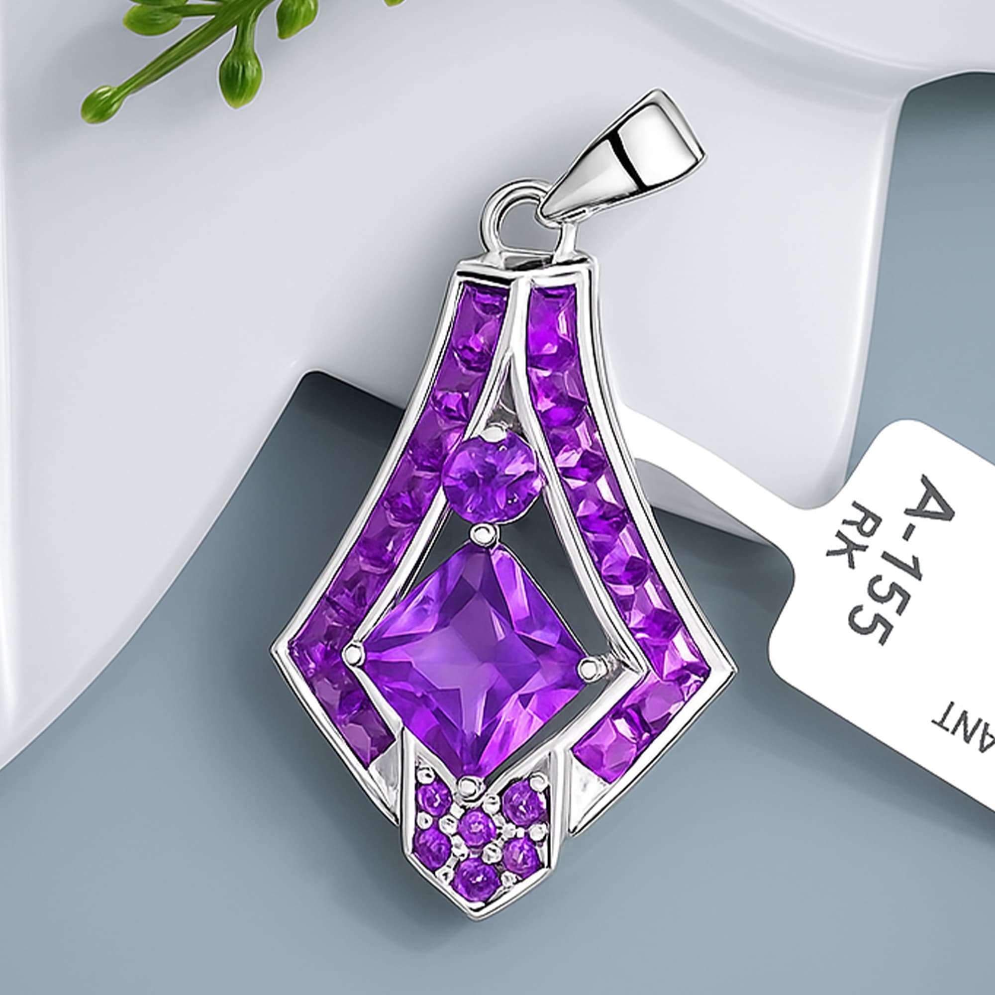 Amethyst Deco Pendant